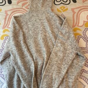grey turtleneck sweater